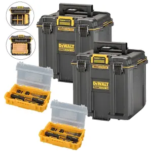 Dewalt Toughsystem 2.0 DWST08035-1 Half Width Deep Tool Box + Tough Case X 2