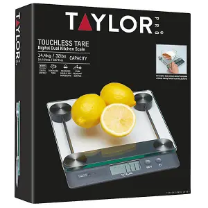 Taylor Pro Touchless Tare 14.4kg Digital Dual Kitchen Scale