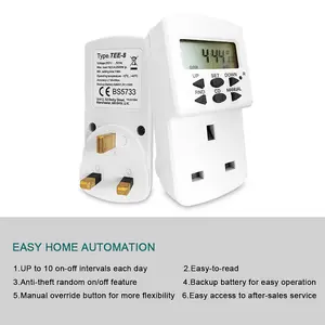 Extrastar 24 hour/7 day Programmable Electronic Timer - White, Pack of Two