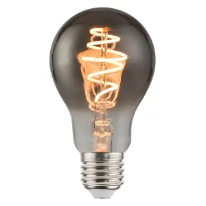 Nordlux Deco E27 A60 Spiral Dim 1800 Kelvin 120 Lumen Light Bulb In Smoked