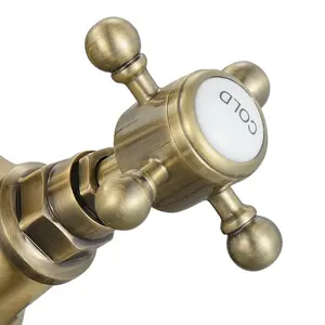 ENKI Camberley Antique Brass Brass Bathroom Mixer Tap Pack BBT0142