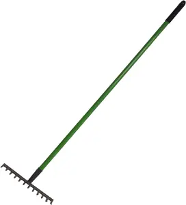 12 Teeth Soil Garden Rake - Green