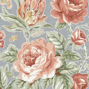 Laura Ashley Multicolour Wild Roses Smooth Wallpaper