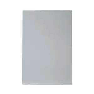 GoodHome Alisma High gloss grey slab High gloss grey Tall wall Cabinet door (W)600mm (H)895mm (T)18mm