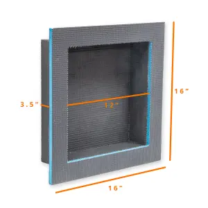 Thermopanel Tileable Shower Niche with Flange - 12 x 12 Inches