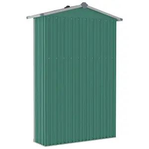 Berkfield Garden Shed Green 107.5x46x183 cm Galvanised Steel