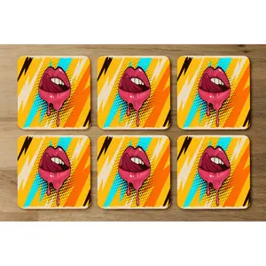 Square 6 Piece Coaster Set (Set of 6)