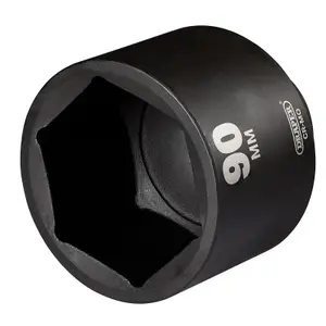 Draper Draper HI-TORQ Deep Impact Socket, 1" Sq. Dr., 90mm 08527