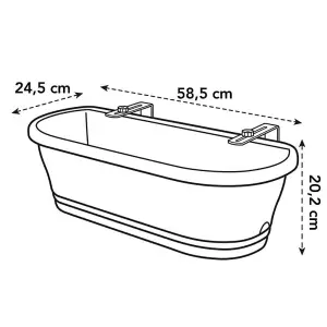 Elho Green Basics Trough Mini All in 1 Leaf Green 30cm Recycled Plastic Plant Pot