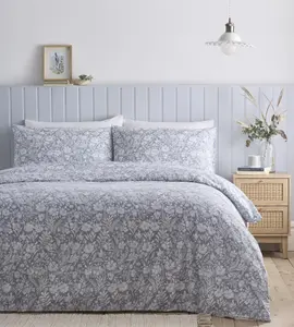 Simply Charlotte Olivia Duvet Cover Set Floral Grey Bedding