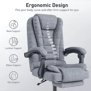 Executive Office Chair with Footrest,Computer Chair with Tilt Function for Home Office Working