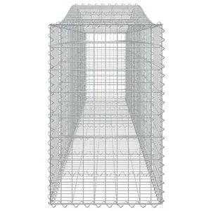 Berkfield Arched Gabion Baskets 6 pcs 400x50x80/100 cm Galvanised Iron