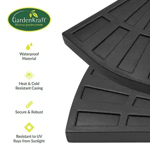 GardenKraft 16910 Pack of 2 Cement-Filled 14kg Parasol Base Weights