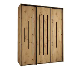  Cannes XII Sliding Door Wardrobe W190cm - Elegant Oak Artisan Storage Solution