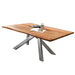 Lindholm Dining Table Silver / H79 x L180 x W100cm