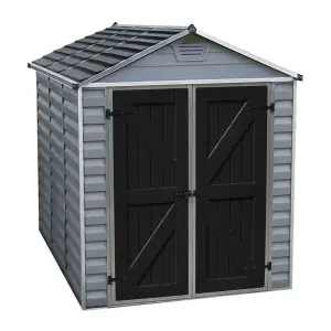 8 x 6 Double Door Apex Plastic Shed with Skylight Roofing