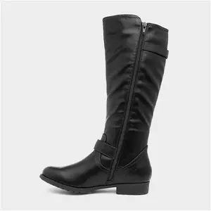 Lilley Marcy Womens Black Buckle Riding Boot - Size 7 - Womens Boots Riding