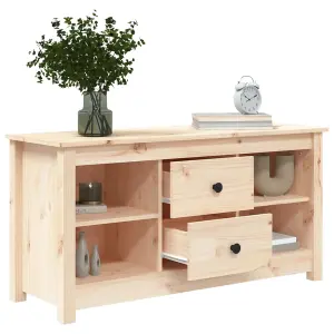 Berkfield TV Cabinet 103x36.5x52 cm Solid Wood Pine