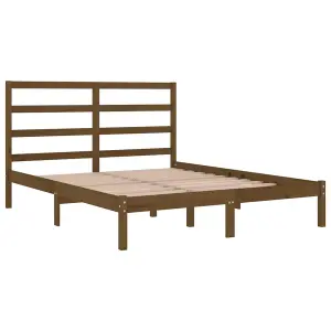 Berkfield Bed Frame Honey Brown Solid Wood Pine 120x200 cm