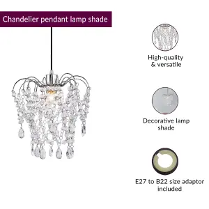 Innoteck Luxury Chandelier Style Teardrop Pendant Lightshade