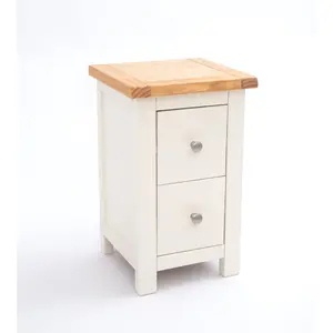 Gerry 2 Drawer Bedside Table Off-White