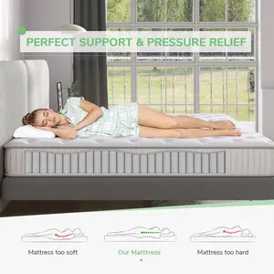 Cooling 23cm Memory Foam Pocket Sprung Mattress Single (3')