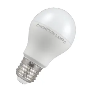 Crompton Lamps LED GLS 8.5W E27 Dimmable (5 Pack) Warm White Opal (60W Eqv)