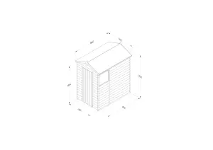 4LIFE Apex Shed 4x6 - Single Door - 1 Window