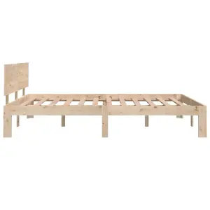 Berkfield Bed Frame Solid Wood 135x190 cm Double