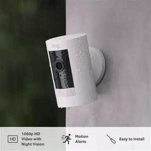 Ring Outdoor Camera Battery - White - Stick Up Camera, HD Video & Two-Way Talk