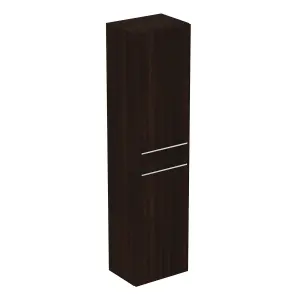 Ideal Standard i.life A Tall Matt Coffee Oak effect Single Wall-mounted Bathroom Cabinet (H)160cm (W)40cm