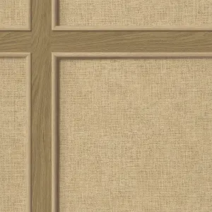 Rasch Bevelled Panel Walnut Wallpaper