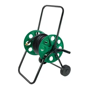 Portable Garden Hose Reel Trolley  60M Free Standing Water Pipe Cart