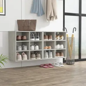 Berkfield Shoe Cabinets 2 pcs Concrete Grey 52.5x30x50 cm