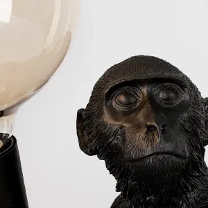 ValueLights Monkey Animal Quirky Modern Black Table Lamp