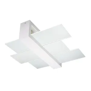 Feniks Wood White 2 Light Classic Ceiling Light