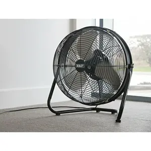 18" Industrial High Velocity Floor Fan - Internal Oscillation - Tilting Stand