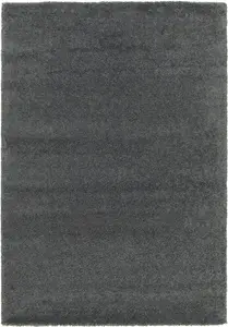 GoodHome Manzo Grey Medium Rug, (L)170cm x (W)120cm