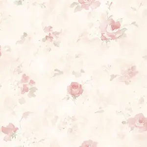 Galerie Abby Rose 4 Soft Pink Green Cream Morning Dew Smooth Wallpaper