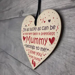 Red Ocean Mummy To Be Gifts Wooden Heart Mothers Day Gift Mummy To Be From Bump Gifts Keepsake Best Mummy Gift