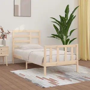 Berkfield Bed Frame Solid Wood Pine 90x200 cm