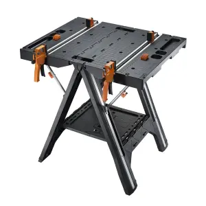 Worx Pegasus WX051 Versatile Multi Function Folding Work Table & Sawhorse with Quick Clamps, Portable and Lightweight Workbench