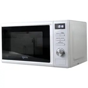 Igenix IGMD0820W Digital Microwave, 20 L, 800 W, White