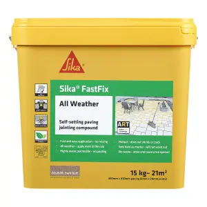 Sika FastFix Ready mixed Quick dry Dark Buff Jointing compound 15kg Tub