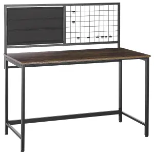 Office Desk with Memo Board Black VINCE