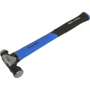 Premium 24oz Ball Pein Hammer with Fibreglass Shaft and Rubber Grip