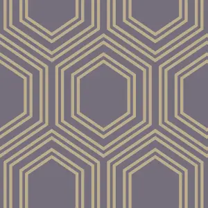 Next Honeycomb Geo Mauve Smooth Wallpaper