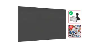 ALLboards 100x80cm dark grey magnetic glass board - frameless glass board, tempered glass suitable for neodymium magnets