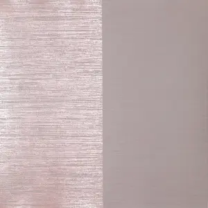 Galerie Slow Living Dusty Lilac Simplicity Two-Toned Metallic Textured Stripe Wallpaper Roll