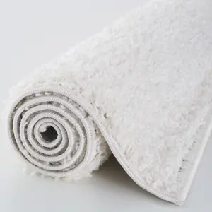 Myshaggy Collection Living Room Rugs Solid Design  White